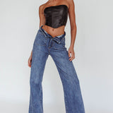 ROLLA'S Sailor Jean Long Janet Recycled Mid Vintage Blue