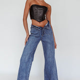 ROLLA'S Sailor Jean Long Janet Recycled Mid Vintage Blue