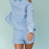Katana Puffer Shorts Blue