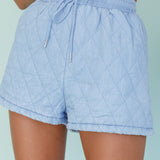 Katana Puffer Shorts Blue