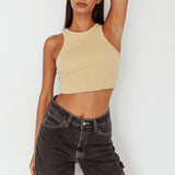 Bryn Racerback Crop Top Sand