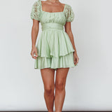 Hold My Halo Lace Sleeve Romper Sage