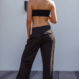 Starting Line Low Rise Wide Leg Pants Black