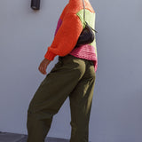 Starting Line Low Rise Wide Leg Pants Olive