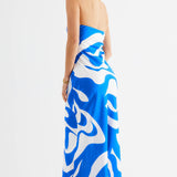 SNDYS Angel Midi Dress Swirl Blue