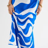 SNDYS Angel Midi Dress Swirl Blue
