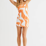 SNDYS Angel Mini Dress Swirl Orange
