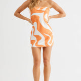 SNDYS Angel Mini Dress Swirl Orange