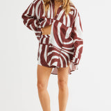 SNDYS Heather Shorts Swirl Brown