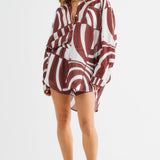 SNDYS Heather Shirt Swirl Brown
