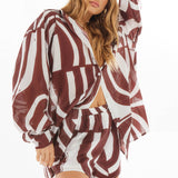 SNDYS Heather Shirt Swirl Brown