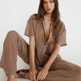 SNDYS Hyams Long Knit Pants Mocha