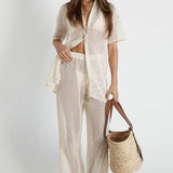 SNDYS Hyams Buttoned Knit Top Sand
