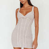 Altitude Piping Trim Mini Dress Ivory