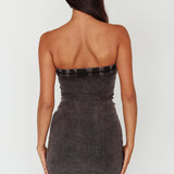 Keep Up Ribbed Bodycon Mini Dress Black
