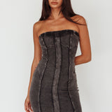 Keep Up Ribbed Bodycon Mini Dress Black