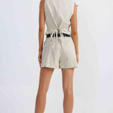 SNDYS Allegra Linen Vest Natural