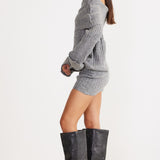 SNDYS Brooks Off Shoulder Jumper Grey