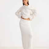 SNDYS Brooks Maxi Skirt White