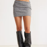 SNDYS Brooks Mini Skirt Grey