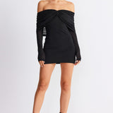 SNDYS Madrid Mini Dress Black