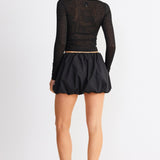 SNDYS Freja Bubble Skirt Black