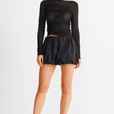 SNDYS Freja Bubble Skirt Black