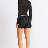 SNDYS Freja Bubble Skirt Black