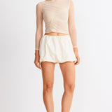 SNDYS Freja Bubble Skirt Chalk