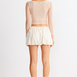 SNDYS Freja Bubble Skirt Chalk