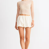 SNDYS Freja Bubble Skirt Chalk