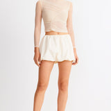 SNDYS Freja Bubble Skirt Chalk