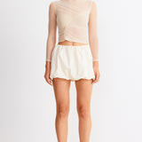 SNDYS Freja Bubble Skirt Chalk