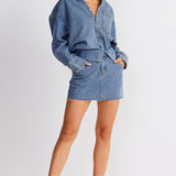 SNDYS Eve Denim Skirt Blue