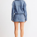 SNDYS Eve Denim Skirt Blue
