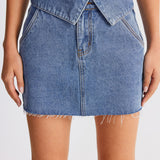 SNDYS Eve Denim Skirt Blue