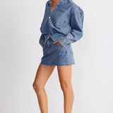 SNDYS Eve Denim Skirt Blue