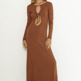 SNDYS Tallulah Maxi Dress Chestnut
