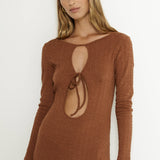 SNDYS Tallulah Maxi Dress Chestnut