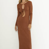 SNDYS Tallulah Maxi Dress Chestnut