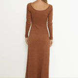 SNDYS Tallulah Maxi Dress Chestnut