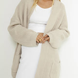SNDYS Essie Cardigan Mushroom