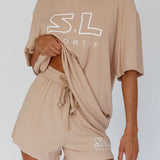 On Track SL Logo Shorts Camel
