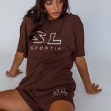 On Track SL Logo Shorts Chocolate