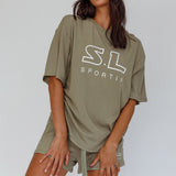 On Track SL Logo Shorts Khaki