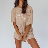 On Track SL Logo T-Shirt Camel