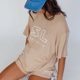 On Track SL Logo T-Shirt Camel