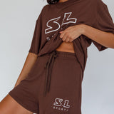 On Track SL Logo T-Shirt Chocolate