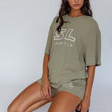 On Track SL Logo T-Shirt Khaki