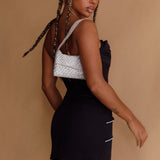 Firenze Cowl Mesh Top Black